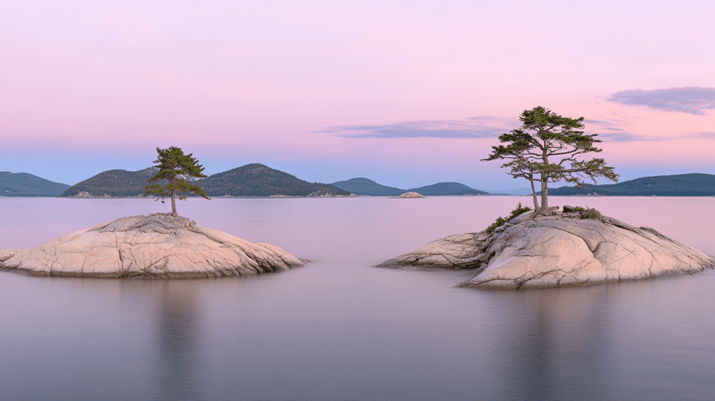 a beautiful lake scenetic spot in New England, discovered with a detailed trip plan for autumn