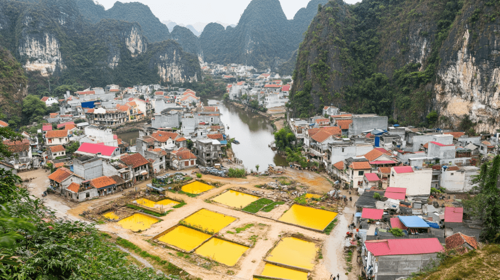 breath-taking view of a village in a vallue in Vietnam, explored with a Journey crafted by Trip builder Easytrip.ai