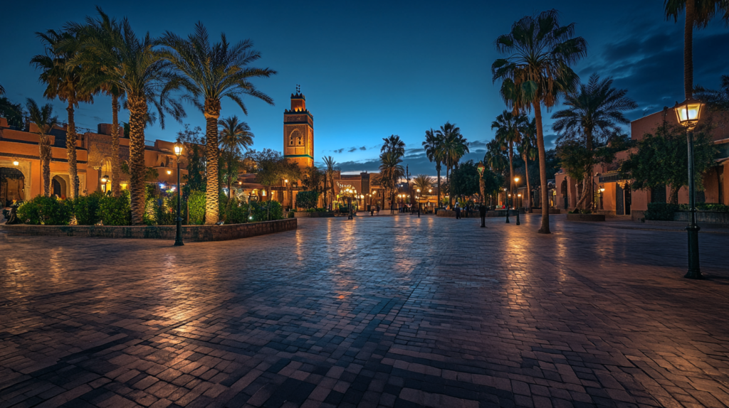 a beautiful spot in Berber village at night