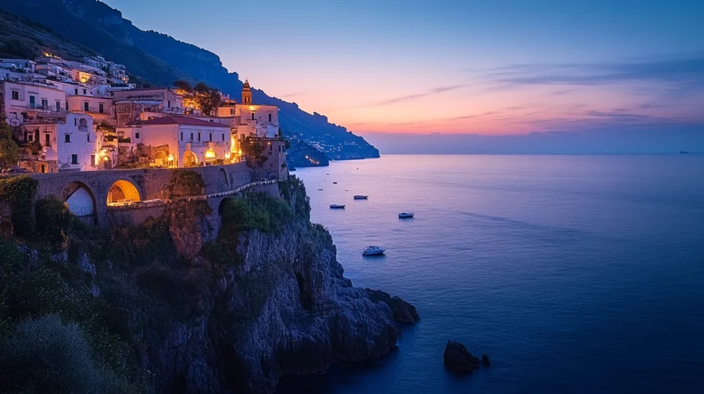 beautiful landscape view of Amalfi, discovered with the help of an AI for travel tool